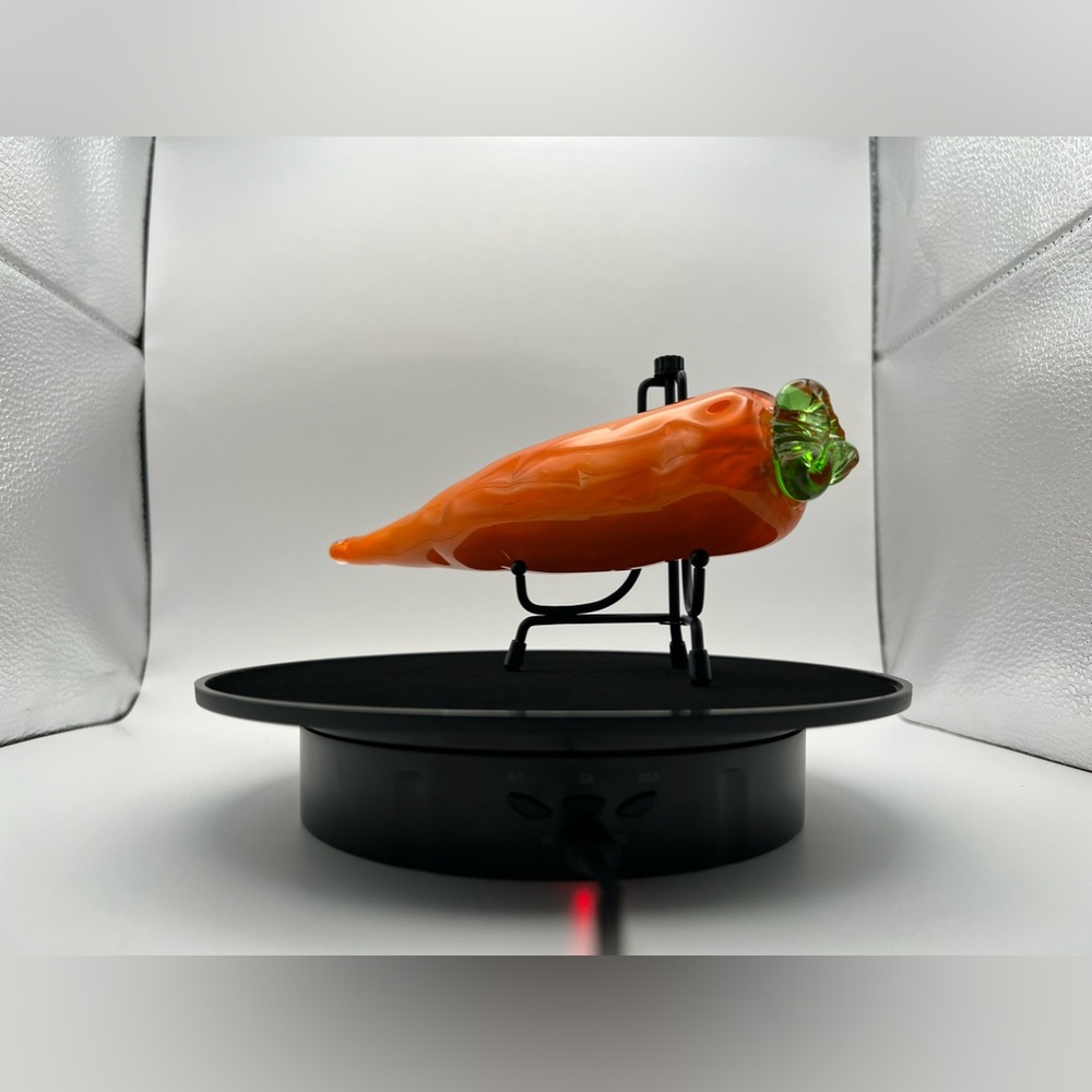 Blown Glass Art Carrot Vintage Murano Style